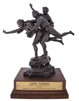 2002 Walter Camp Player of the Year Trophy Presented To Larry Johnson (Johnson LOA)
